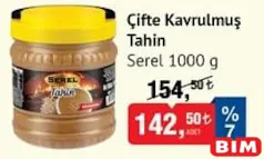 SEREL ÇİFTE KAVRULMUŞ TAHİN 1000 G SEREL ÇİFTE KAVRULMUŞ TAHİN 1000 G